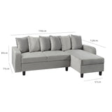 Mitzi 3 Seater Velvet Corner Sectional