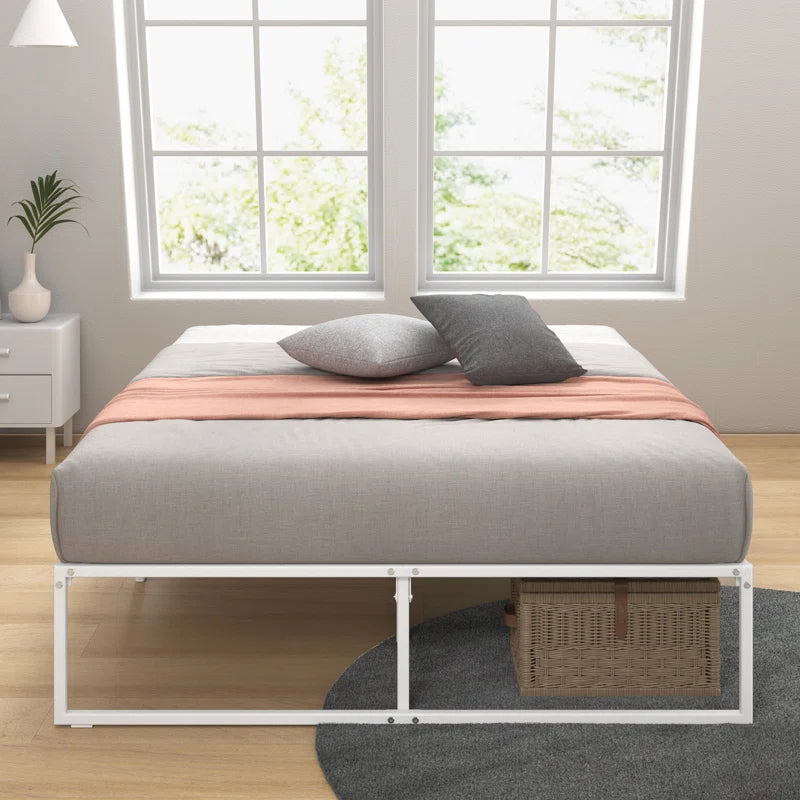 Corbe Modern Metal Bed Frame with Heavy Duty Steel Slat Support