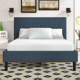 Eleonora Upholstered Bed Frame with Button-Tufted Headboard