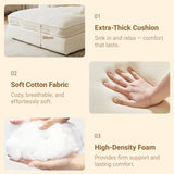 Oversized Cloud Chaise Lounge with Cup Holders & Side Pocket, No Assembly Required, Corduroy