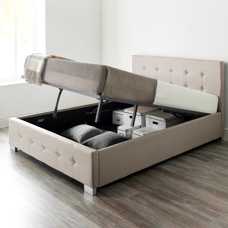 Caddo Fabric Upholstered Ottoman Bed Frame