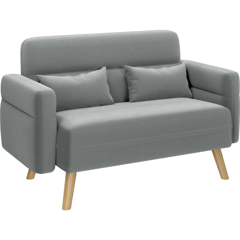 Modern Fabric Sofa Couch 2 Seater Sofa Upholstered Loveseat