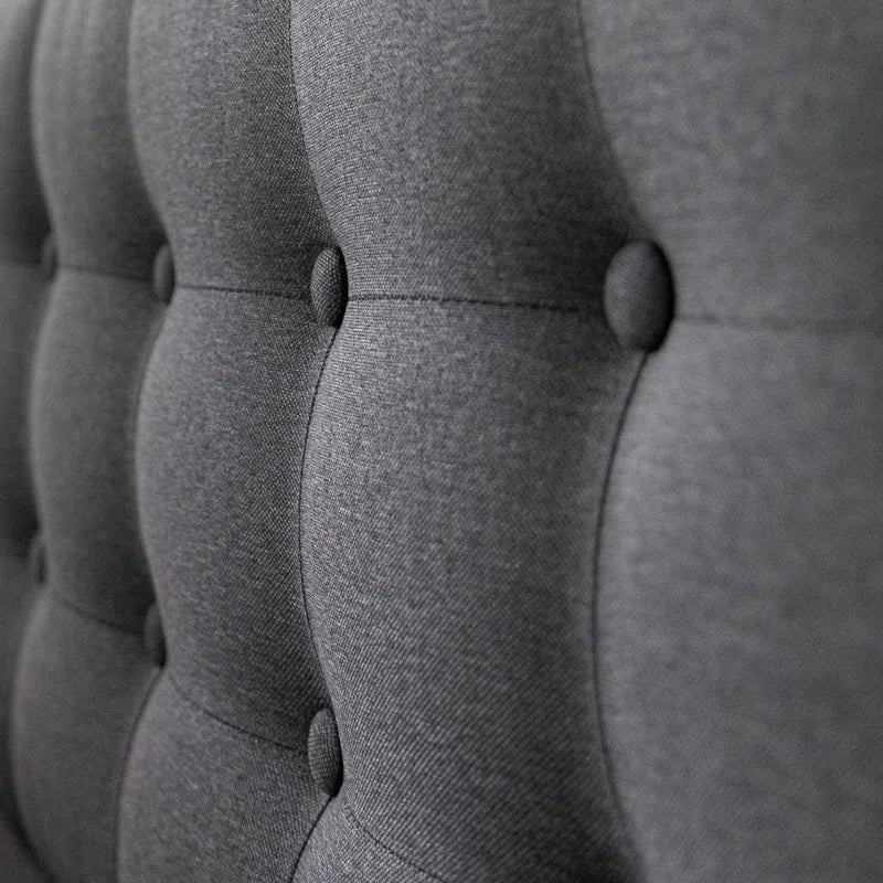 Allenwood Upholstered Bed Frame with Button Tufted Headboard