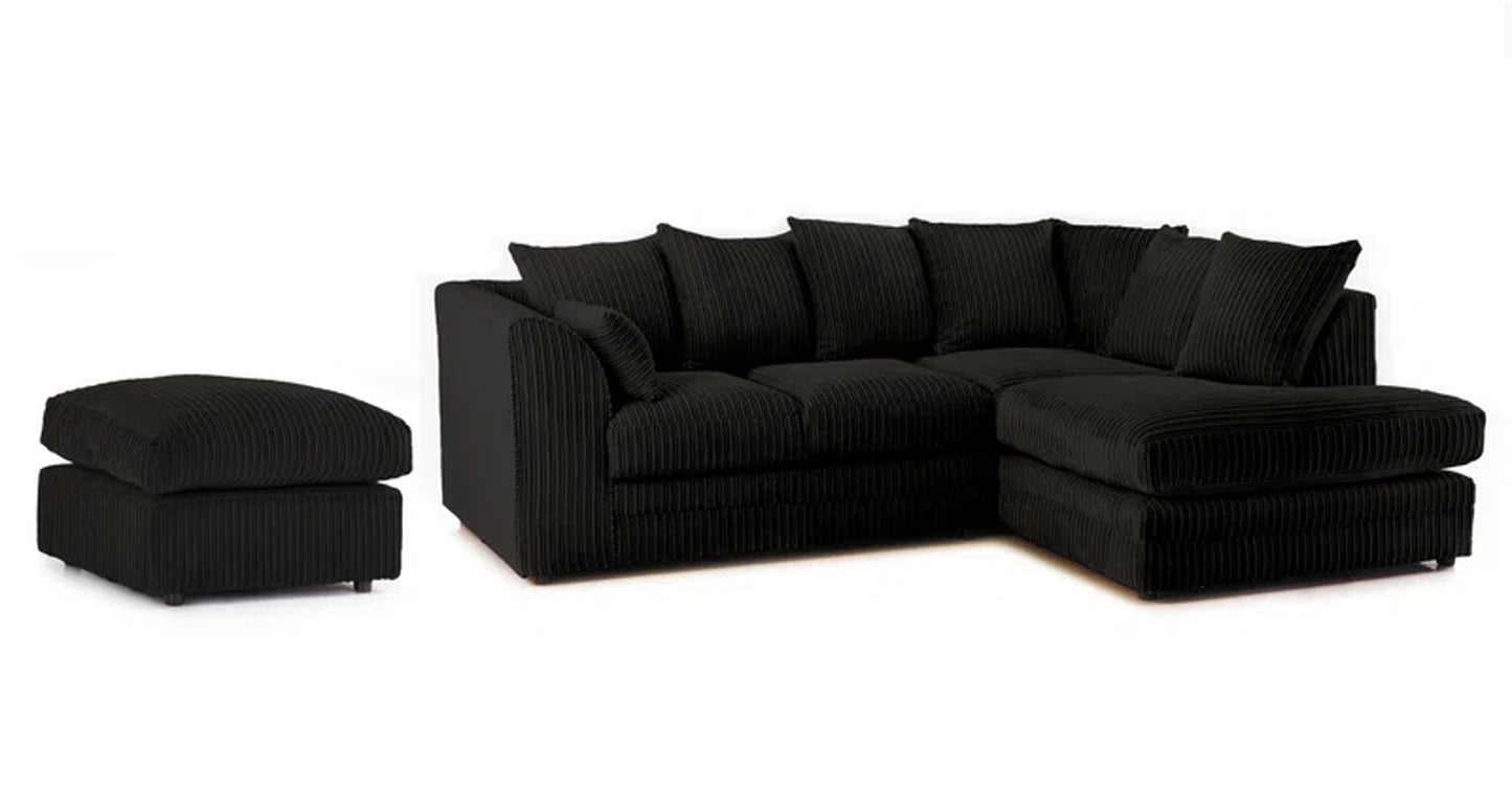 Moana 3 - Piece Upholstered Corner Sofa Chaise with Ottoman