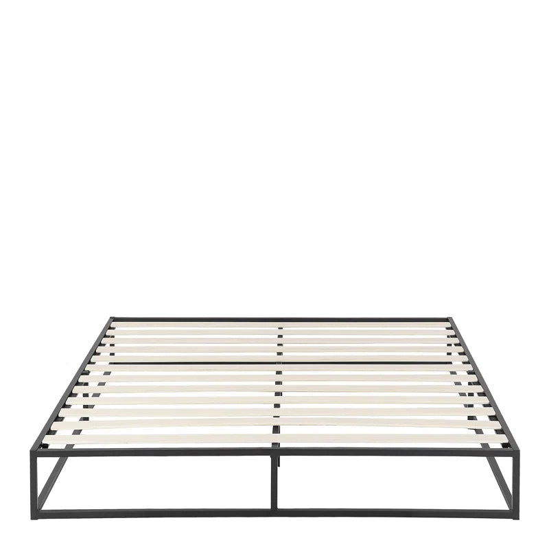 Dekker Metal Platform Bed with Wooden Slat Support 25Cm/10In Height
