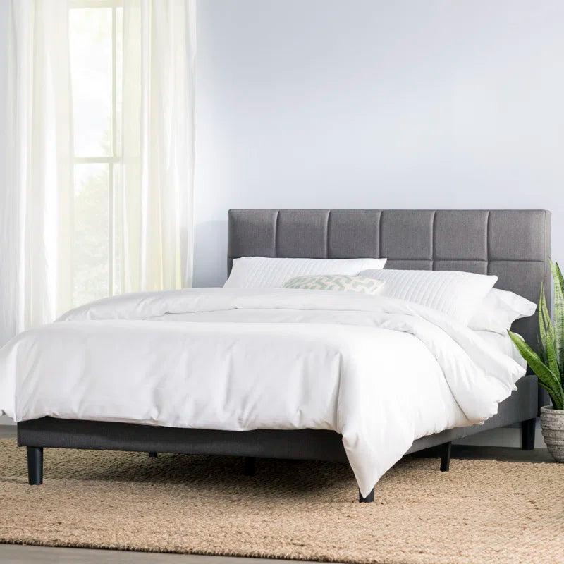 Cardington Upholstered Bed Frame with Square Tufted Headboard