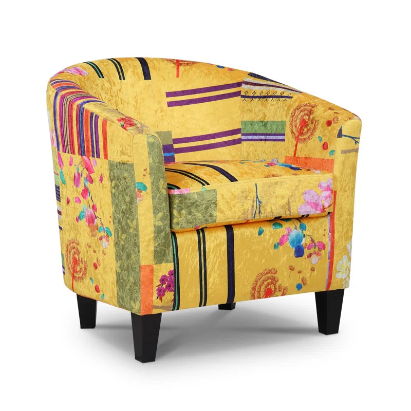 Angelice Multicoloured Patchwork Accent Tub Chair