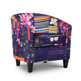 Angelice Multicoloured Patchwork Accent Tub Chair