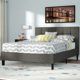 Cardington Upholstered Bed Frame with Square Tufted Headboard