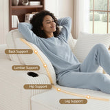 Oversized Cloud Chaise Lounge with Cup Holders & Side Pocket, No Assembly Required, Corduroy