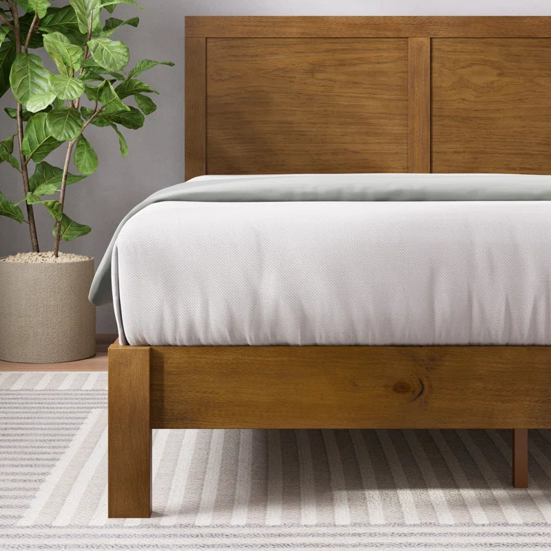 Beacsfield Wood Platform Bed with Headboard