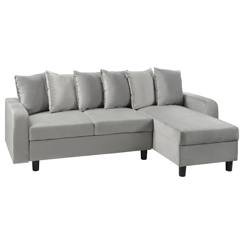 Mitzi 3 Seater Velvet Corner Sectional